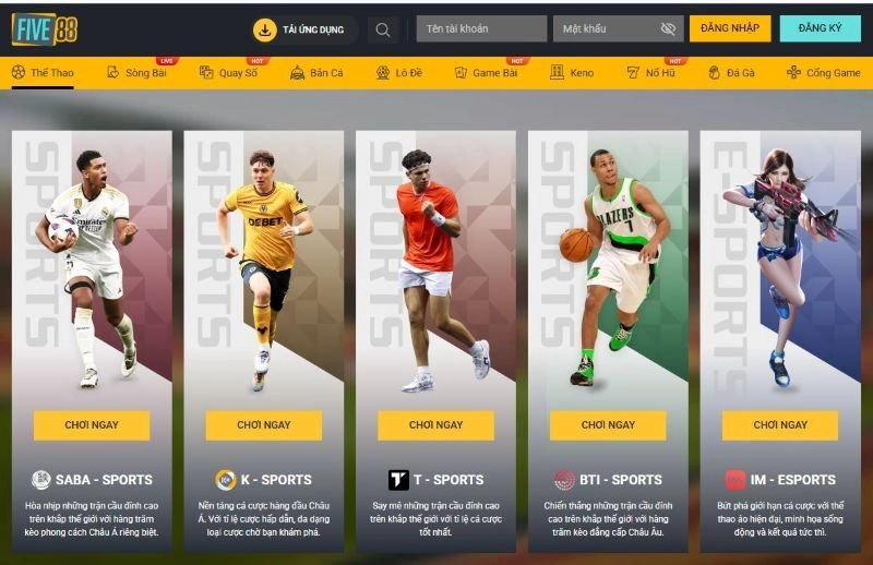 Ưu điểm nổi bật của Five88 thu hút đông đảo người chơi