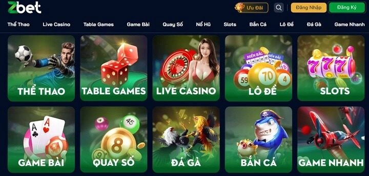 Sảnh cược Zbet sở hữu 1500+ siêu phẩm cược
